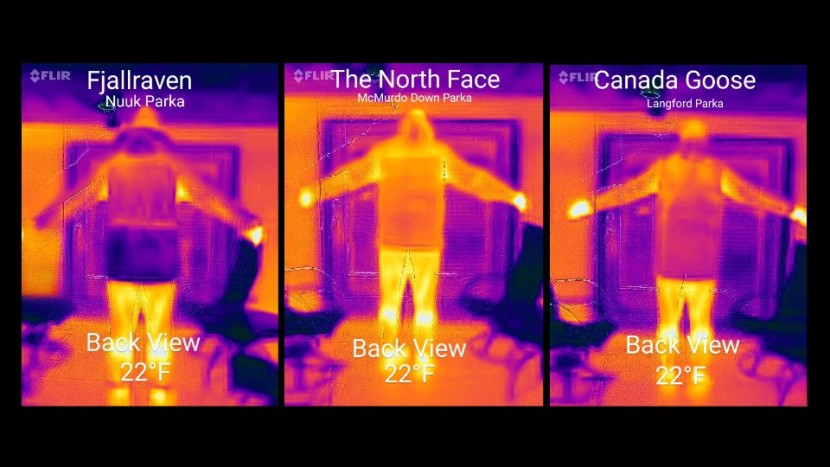 winter jacket men - darker colors indicate lower temperatures, clearly showing where...