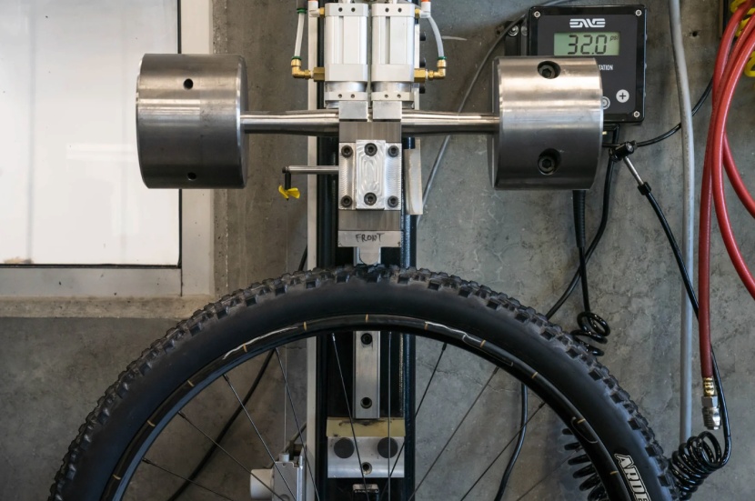 enve m6 wheelset - this shows how enve tests the impact resistance of their wheels.