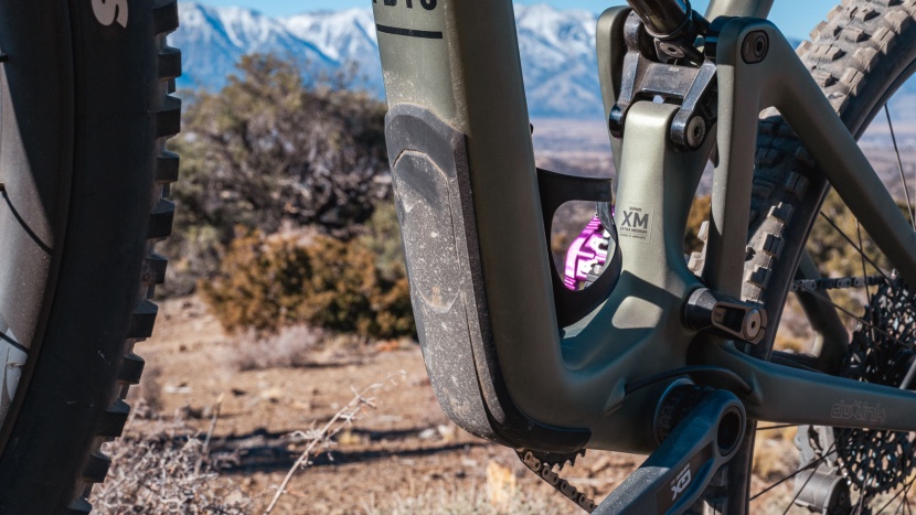 ibis ripmo v3 gx axs - the ripmo has a pronounced downtube bulge with some solid armor for...