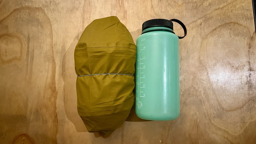 the m10 jacket is super-packable, disappearing into a backpack when...
