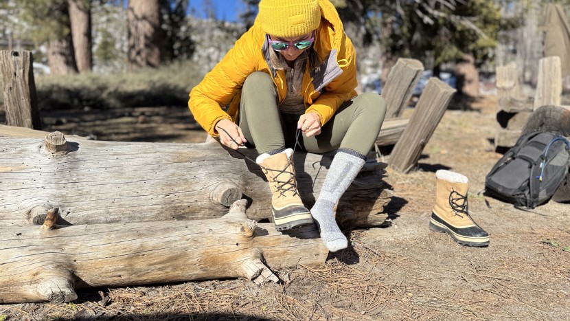 winter boots - layering with warm socks can make a huge difference.