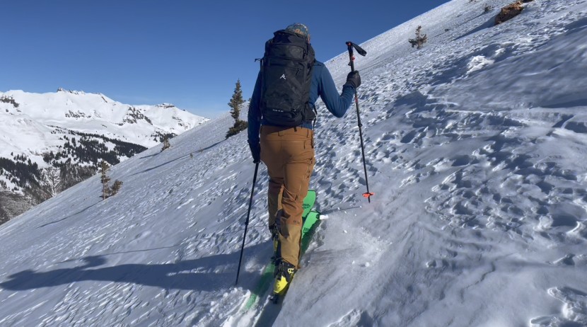 high in the alpine with the leki helicon lite.