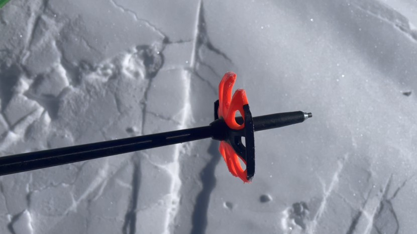 backcountry ski poles - the leki helicon lite has a large powder basket, which is essential...