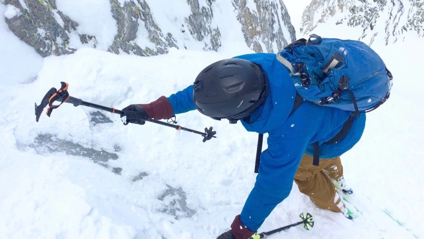 backcountry ski poles - the black diamond whippet has an ice pick for additional traction in...