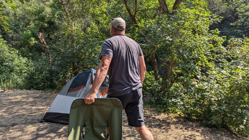 setting up camp. the renegade is also our go-to option for car...