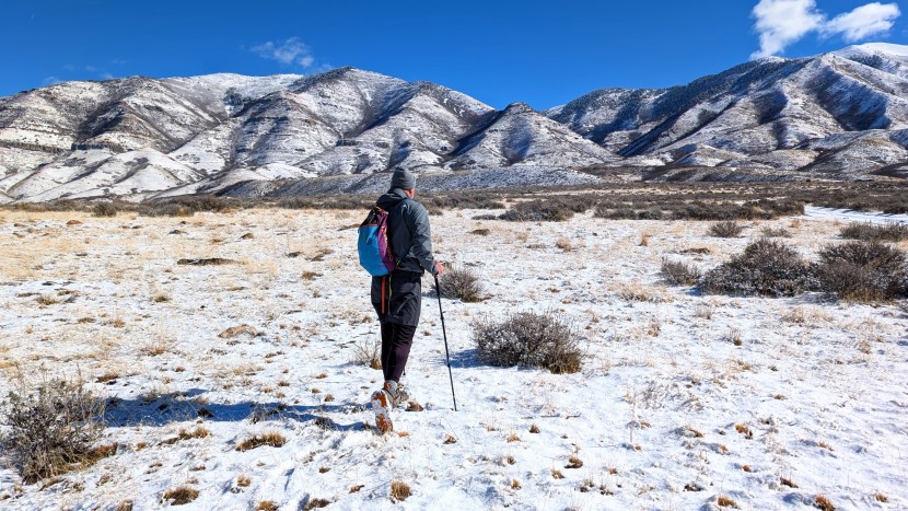 heading for the hills in utah with plans to hike until the snow gets...