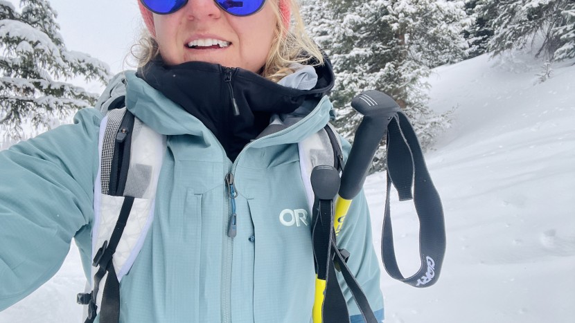 outdoor research carbide for women - breathable enough for uphill in the backcountry.