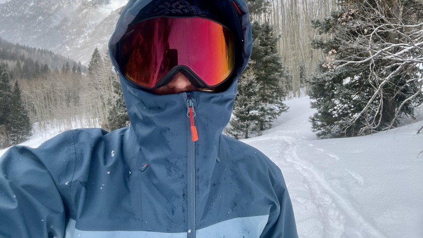 rab arc eco for women - cozied into the hood of the arc eco.