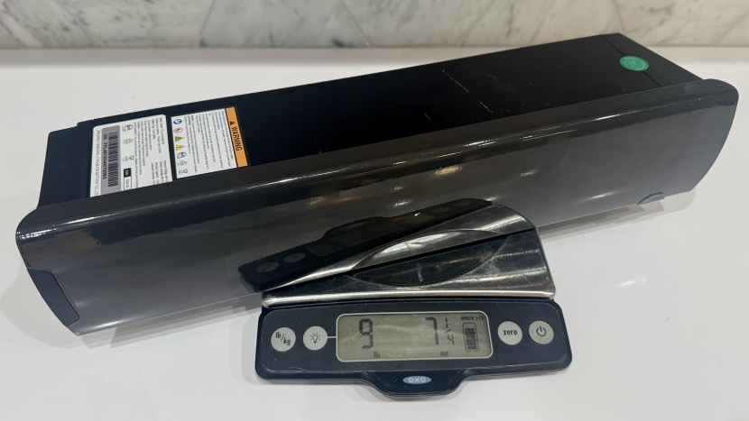 the removable ul-certified 720wh battery can easily be pulled from...