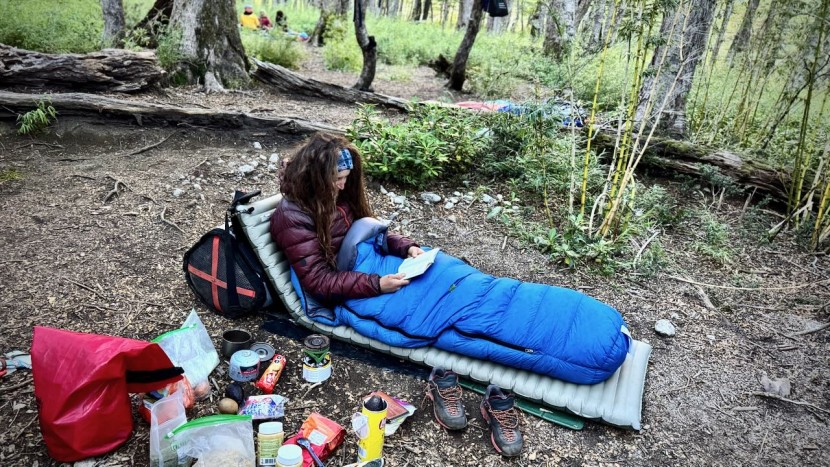 feathered friends egret ul 20 for women - this is about as comfortable as an open bivy in the backcountry can...