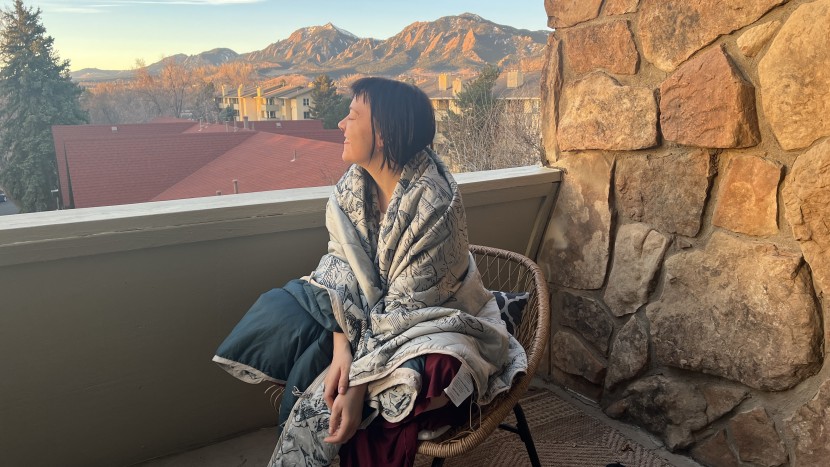 camping blanket - the argo was our go-to choice for lounging outside. here, our tester...