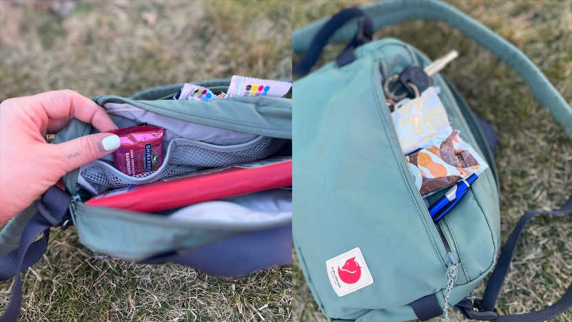 sling bag - from hiding snacks to keys, chapstick, and anything else you might...