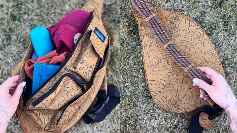 two large main zippered pockets on either side, along with two...