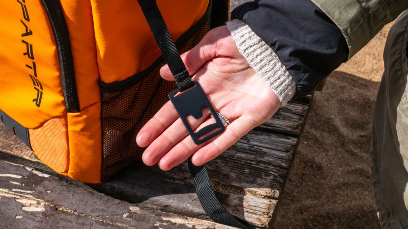 sparter 30-can backpack - the sparter includes a thoughtful leashed bottle opener.