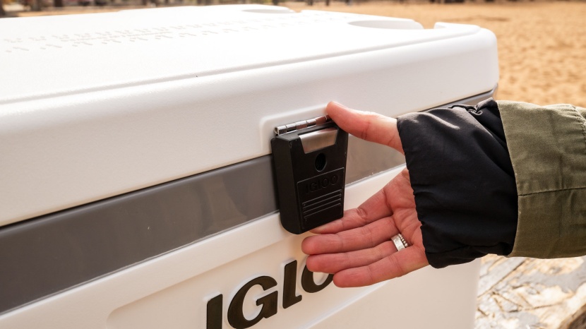 the upgraded latch of the igloo now features a combination of...