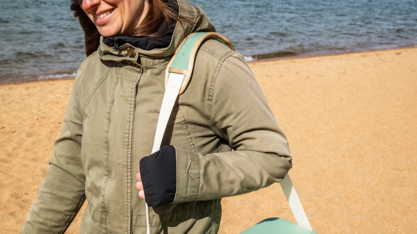 the extra padding in the rtic shoulder strap provides much-needed...