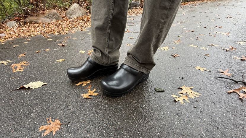 walking shoes men - the dansko professional is a simple hands free design.