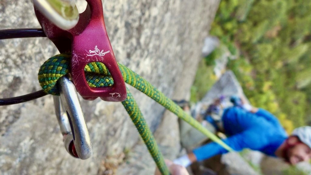 belay device - the atc guide has plenty of bite when catching a follower's fall.