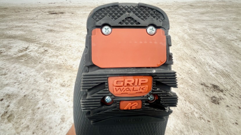 ski boots - gripwalk pads on the soles make you feel a bit safer walking around...