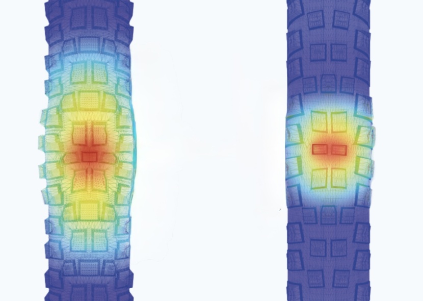 schwalbe magic mary radial trail pro - another shot from schwalbe shows the contact patch of their radial...