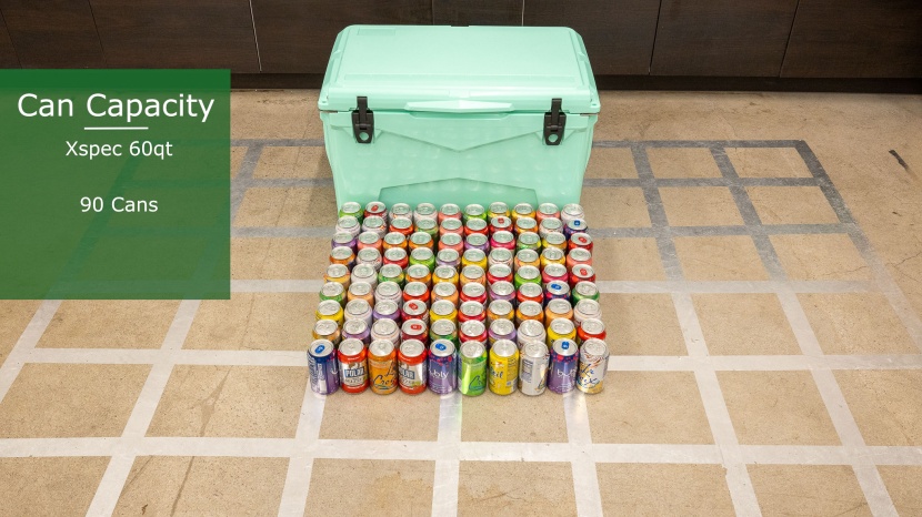 cooler - the xspec 60 holds a whopping 90 cans and its classic rectangular...
