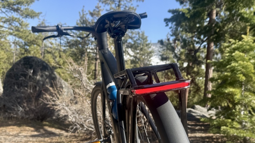 the taillight is pretty slick; it's integrated into the rack and...