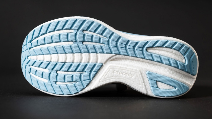 saucony ride 18 for women - strategically placed rubber ensures reliable grip and performance...