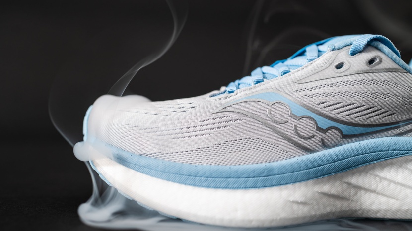 saucony ride 18 for women - the upper materials cradle the foot comfortably without causing...