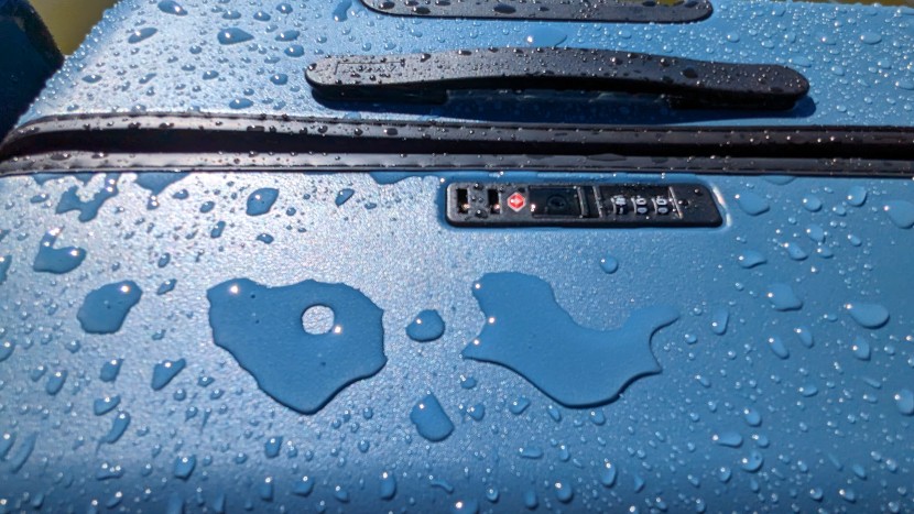 the away's tough polycarbonate shell perfectly protects against...