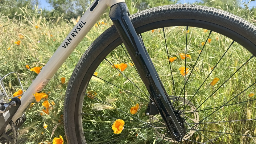 gravel bike - the van rysel carbon fork gives us abundant mounting points for...