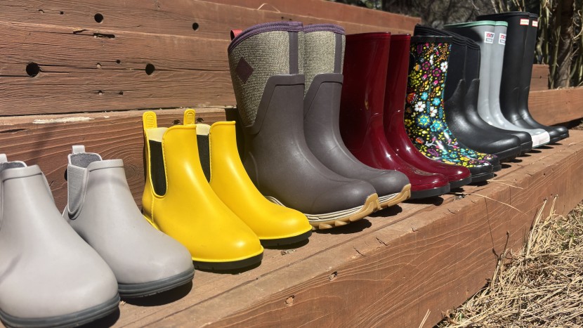 rain boots - an array of rain boots that we tested.