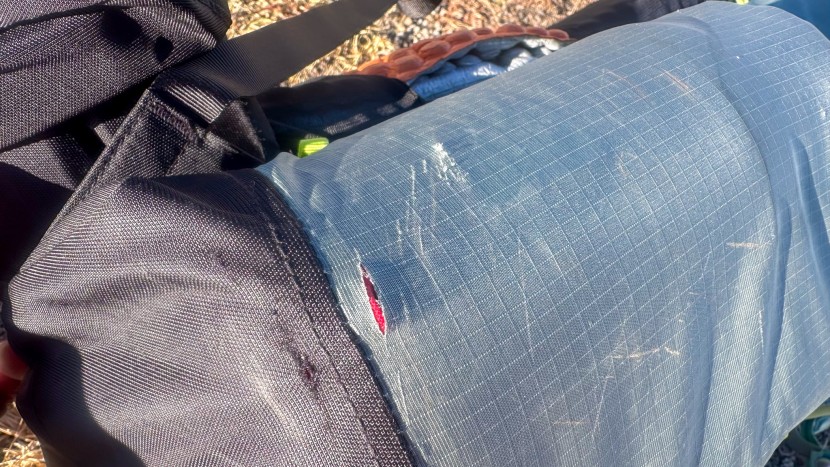 gossamer gear mariposa 60 - i noticed a few cuts and scrapes on the pack body of the mariposa...