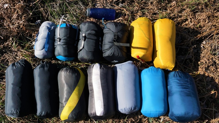 backpacking sleeping bag - bags in their included stuff sacks. we love it when the manufacturer...
