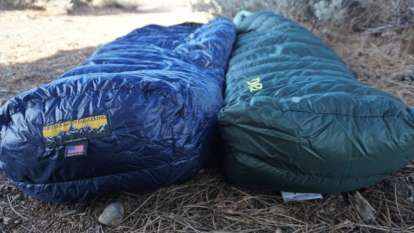 backpacking sleeping bag - these two bags have similar quality down, but the extra 4 oz of fill...