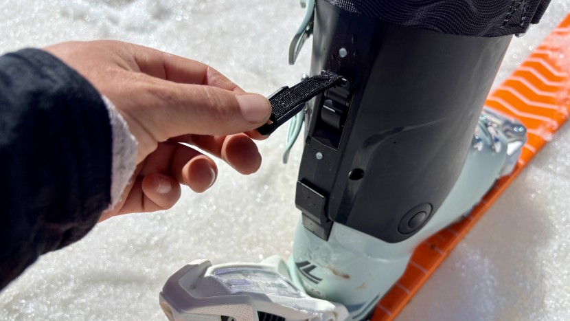 ski boots womens - walk modes on hybrid alpine boots make it easier to access hike-to...