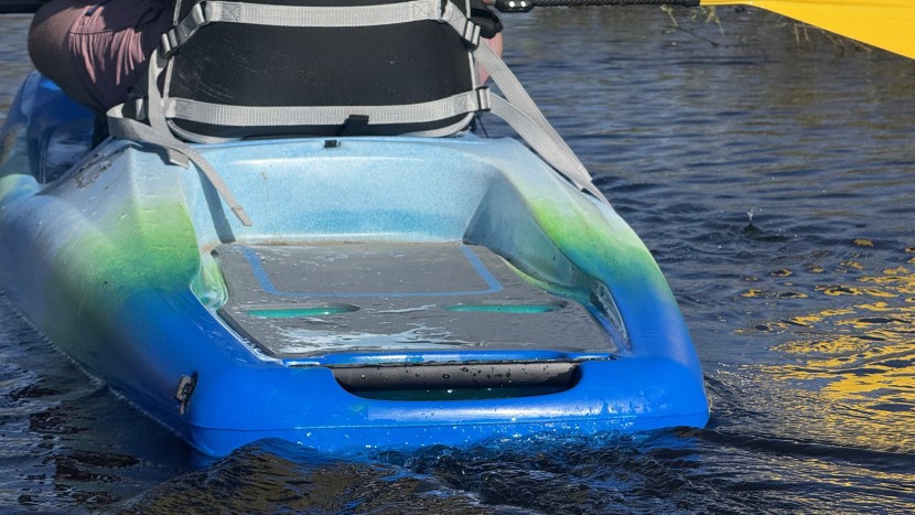 perception hi life 11.0 - the rear accessory mount can be used to help carry this craft.