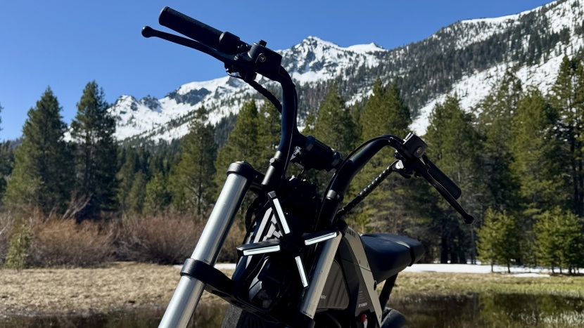 the fork features 110mm of travel to take the edge off rough roads.