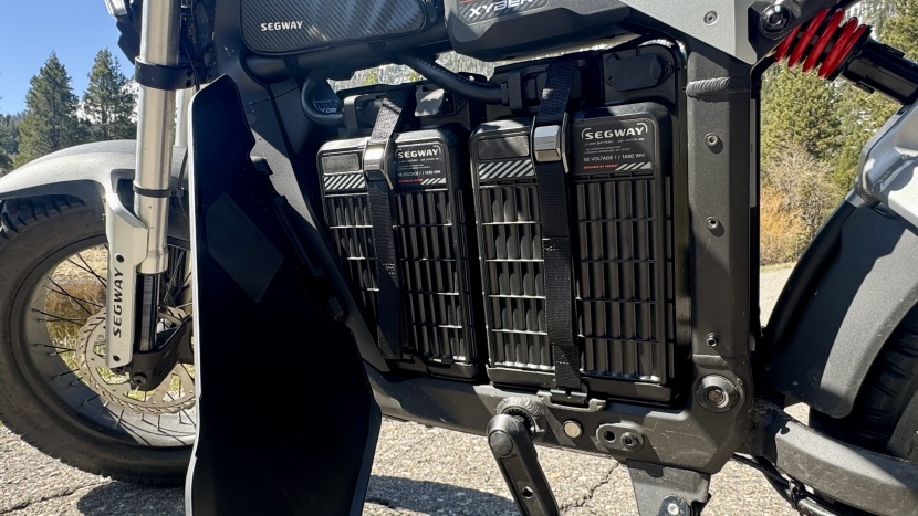 segway xyber - each battery weighs 27 pounds, and they&#039;re not exactly easy to remove.