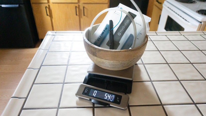 hydration bladder - the scale doesn&#039;t lie, the hydrapak contour is among our lightest...