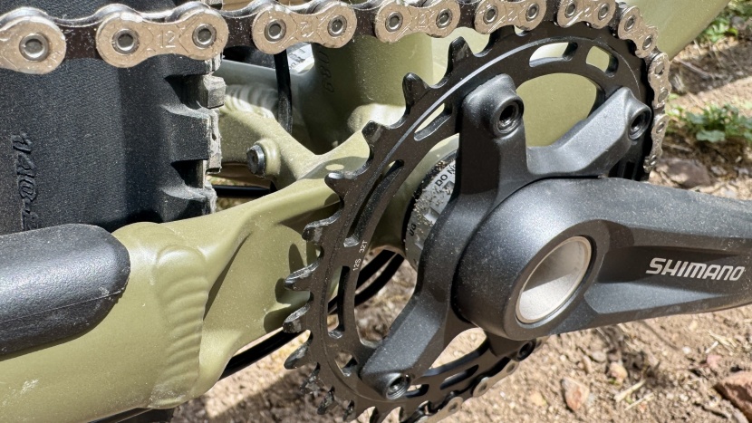 co-op cycles drt 1.3 - a machined chainstay bridge provides the chainring with ample...