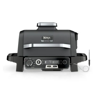 ninja woodfire outdoor grill & smoker with thermometer