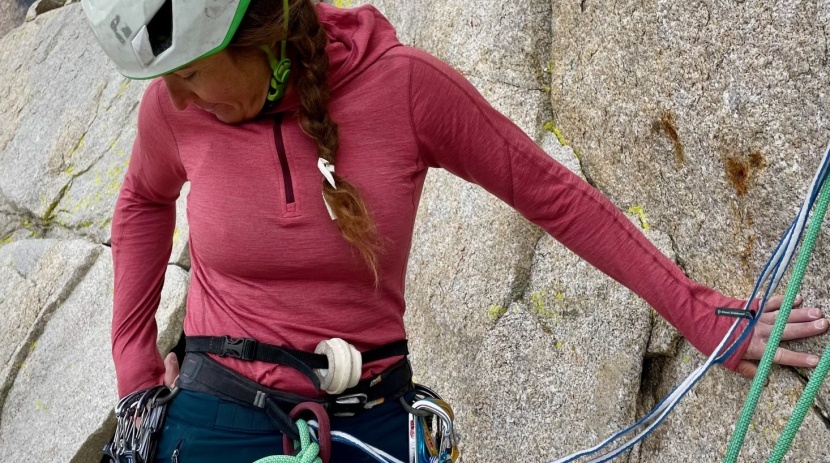 testing the black diamond solution 150 merino 1/4 zip on one of my...