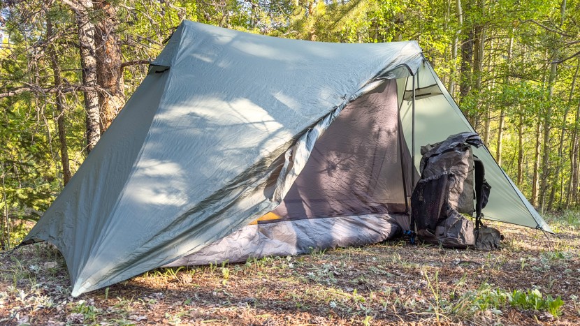 ultralight tent - a generous vestibule on both sides of the x-mid 1 means gear can be...