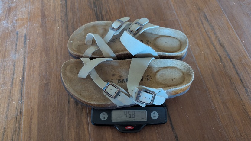 cushionaire luna cork footbed - a pair weighs in at just a pound in size 6.5, so they are a...