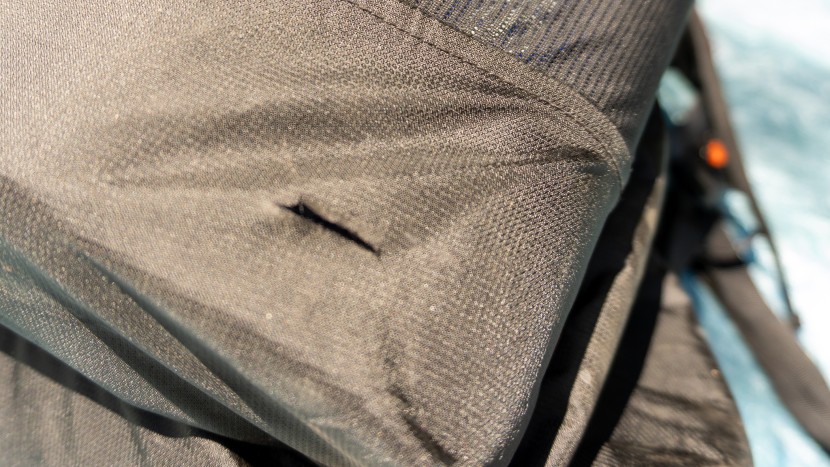 gossamer gear gorilla 50 - the fabric used in the gorilla -- even here where it&#039;s been...