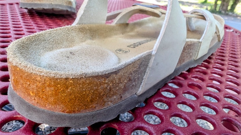 cushionaire luna cork footbed - feet feel good at the end of the day with a deep heel cup, soft...