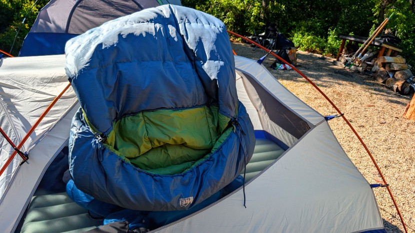 rei co-op hunkerdown 20 - airing out our hunkerdown after three days of camping. we liked that...