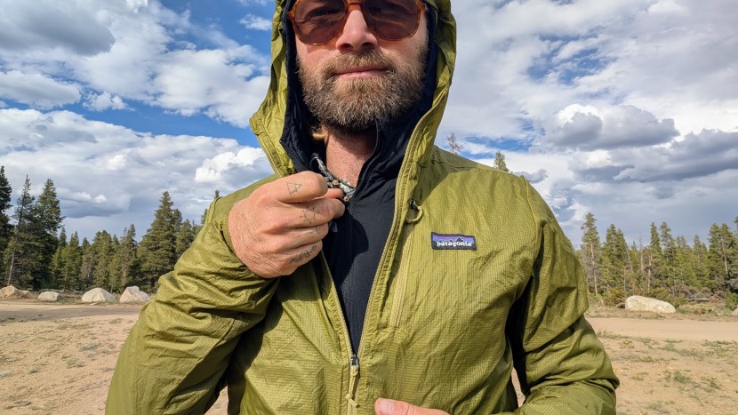 patagonia houdini - the houdini easily fits over a midlayer for cold-weather layering.