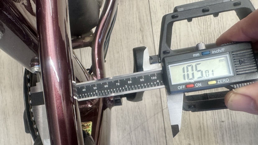 rad power radster trail - measuring from the bike&#039;s centerline to the edge of each pedal...