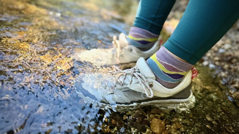 the waterproof upper performs so well that the shoe runs hot on...